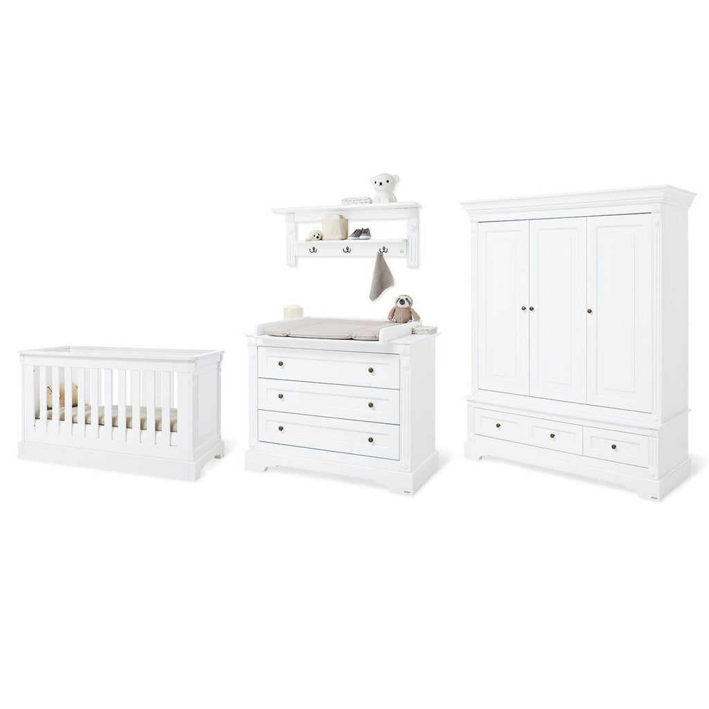 Pinolino Kinderkamer Emilia – 4-delig – Breed + Grote Kledingkast + Wandplank