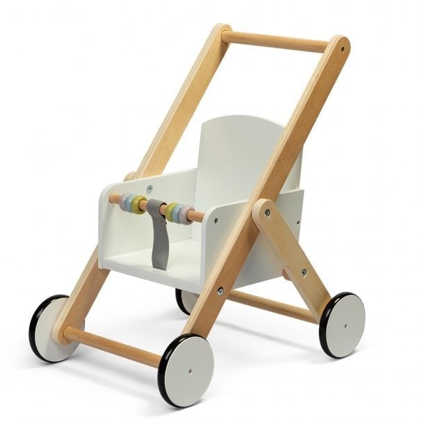 Houten poppenwagen
