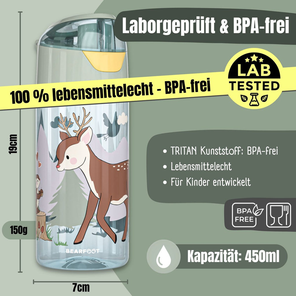 Kinderwaterfles, lichte waterfles - hert zeg