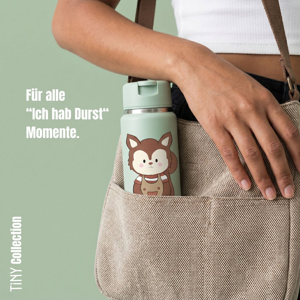 TINY Thermo kinderdrinkfles RVS - Eekhoorn