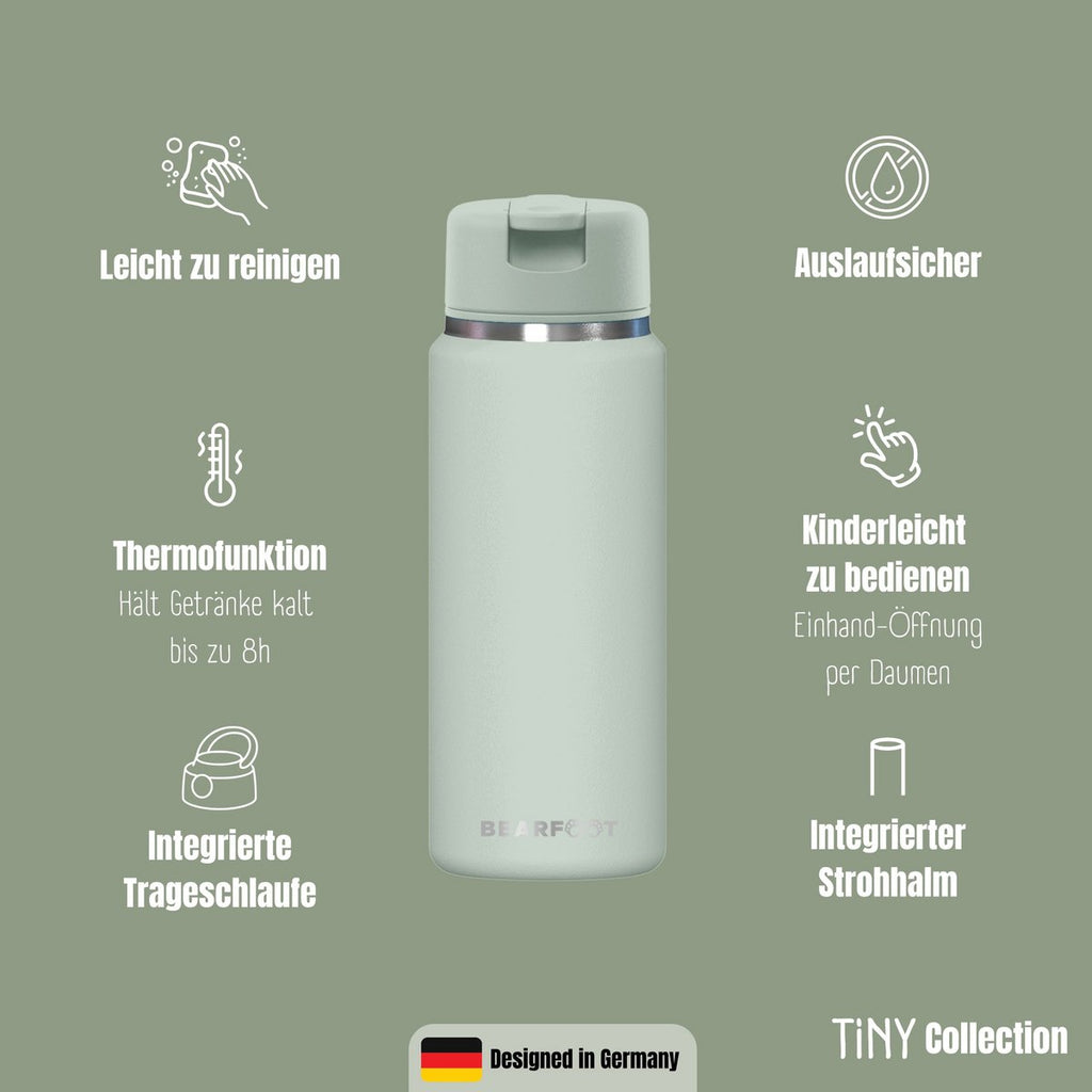 TINY Thermo Kinderdrinkfles RVS - Groen