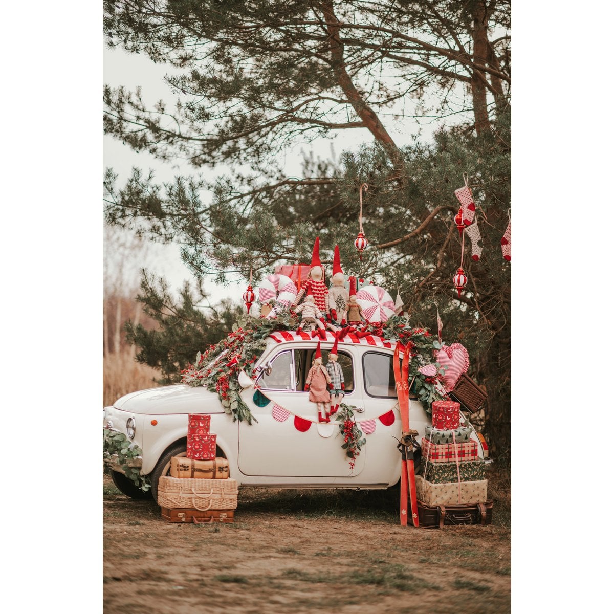 Moi Mili Sierkussen Lollipop – Rood geruit