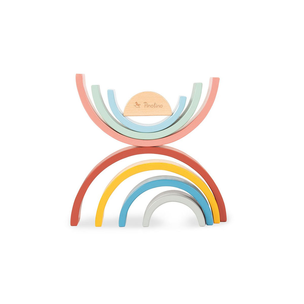 Houten stapel regenboog Ruby