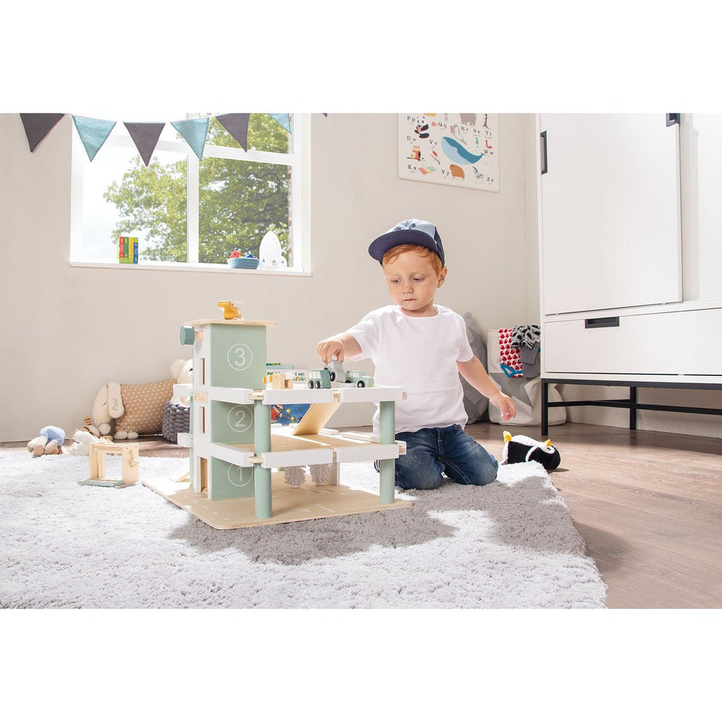 Houten garage incl. accessoires
