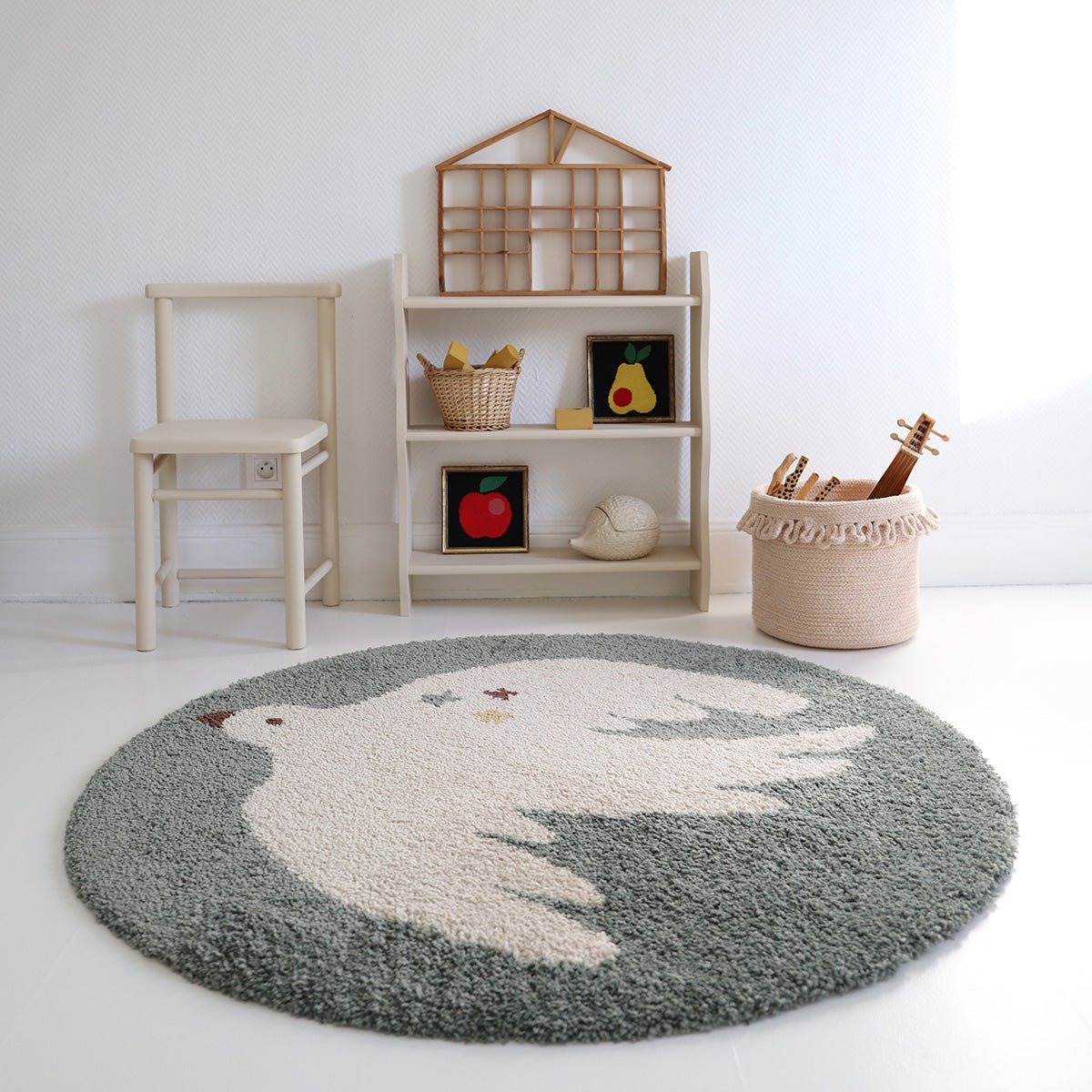 Small Bird Bird Bohemian Bird Aqua Bird Tapijt