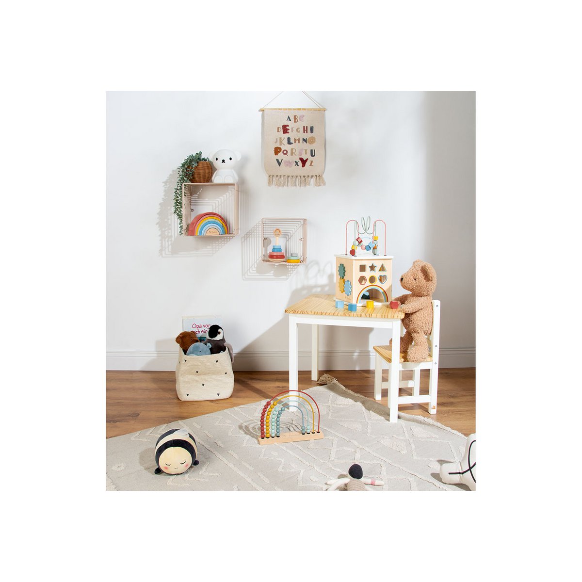Houten stapel regenboog Ruby