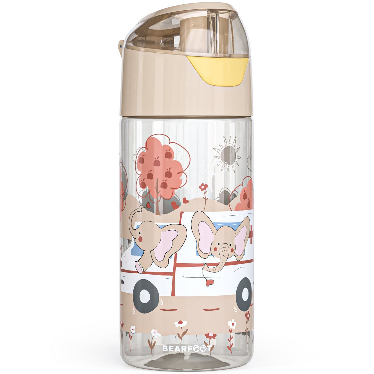 Kinderwaterfles, lichte waterfles - olifanten