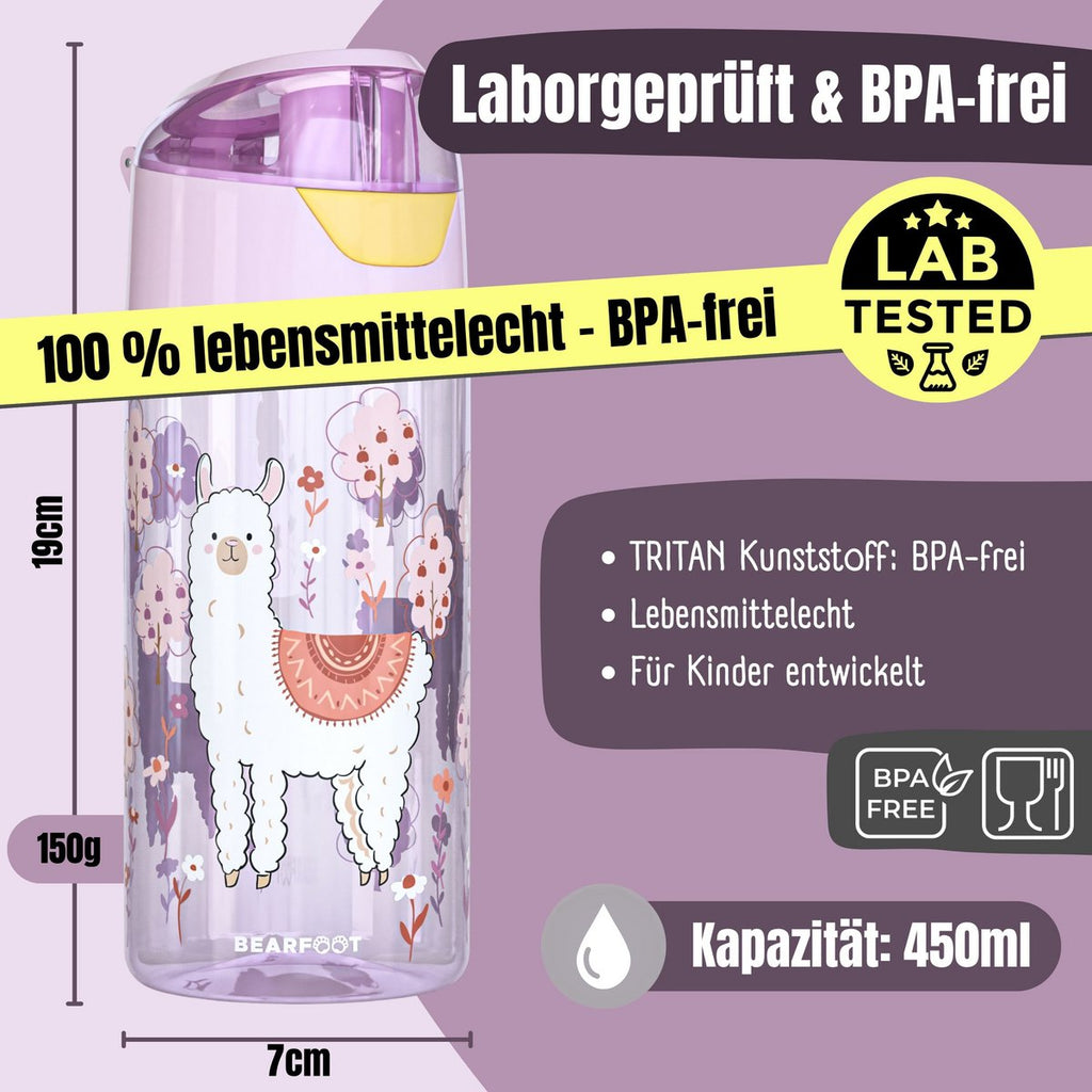 Kinderwaterfles, lichtgewicht waterfles - lama