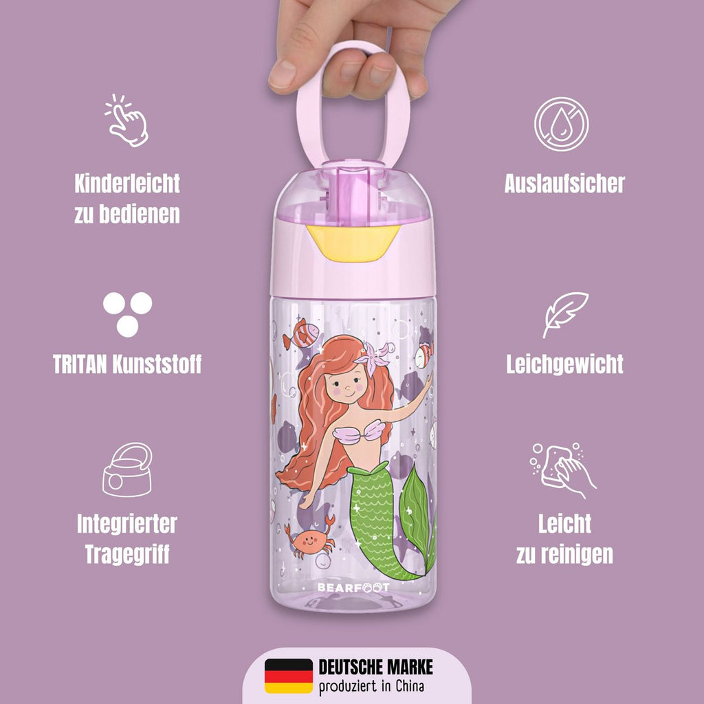 Kinderwaterfles, lichtgewicht waterfles - zeemeermin
