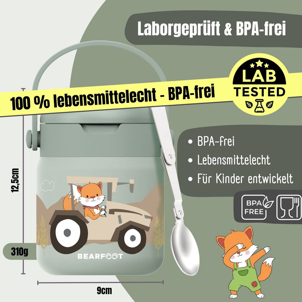 Thermoscontainer kinder RVS - Tractor Sabei