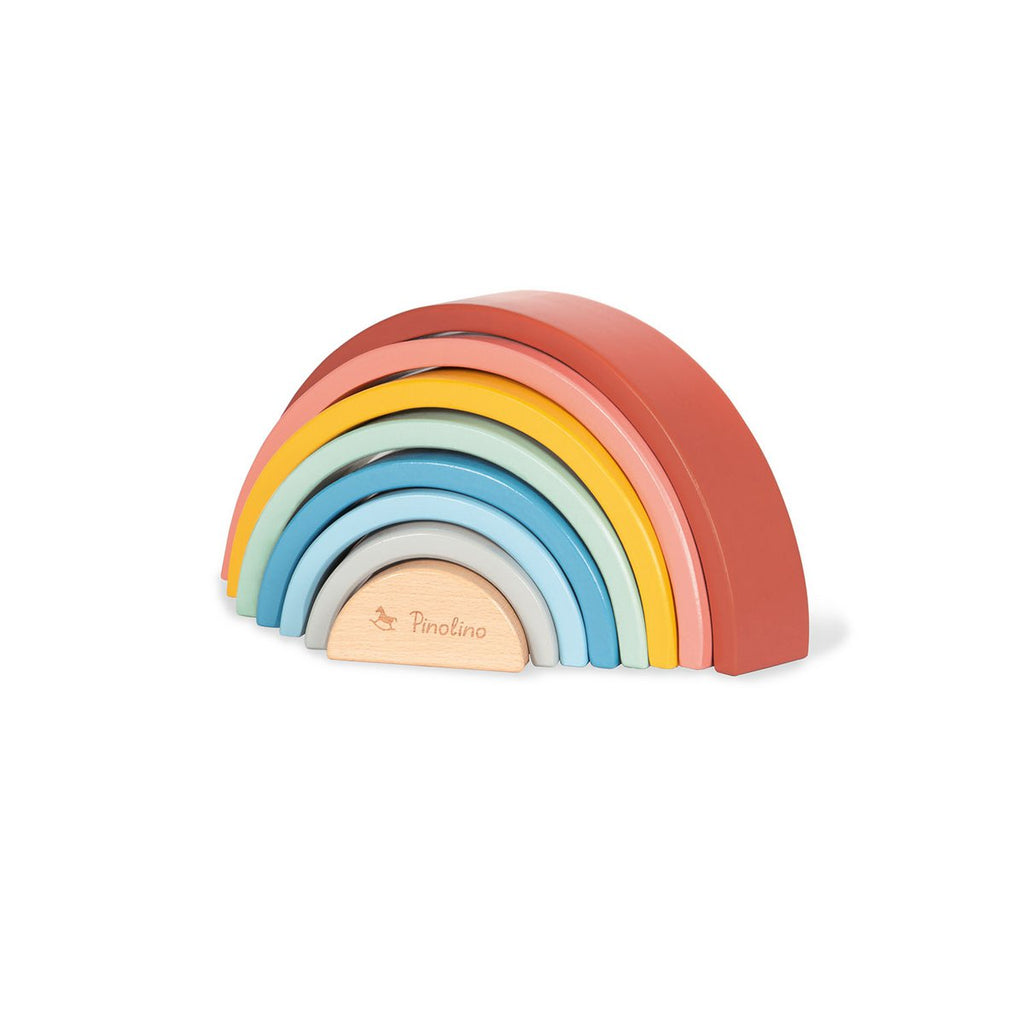 Houten stapel regenboog Ruby