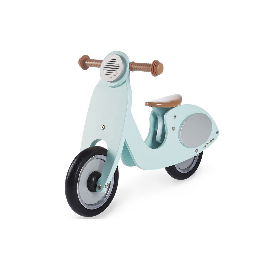 Houten loopscooter Vespa blauw