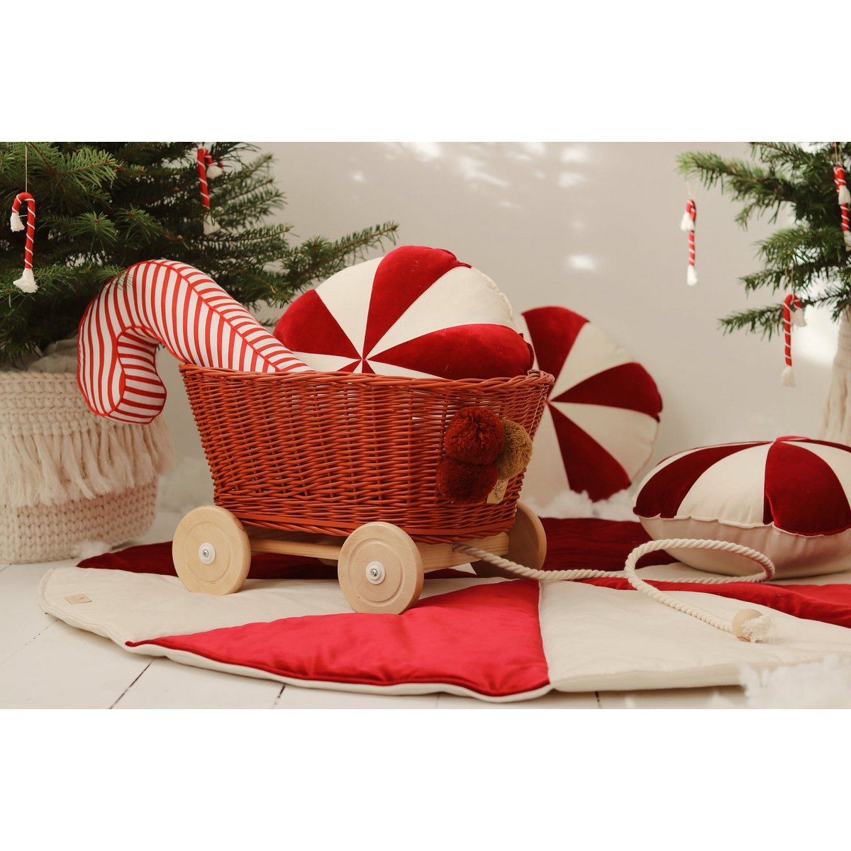 Moi Mili Ronde Speelmat Candy – Rood