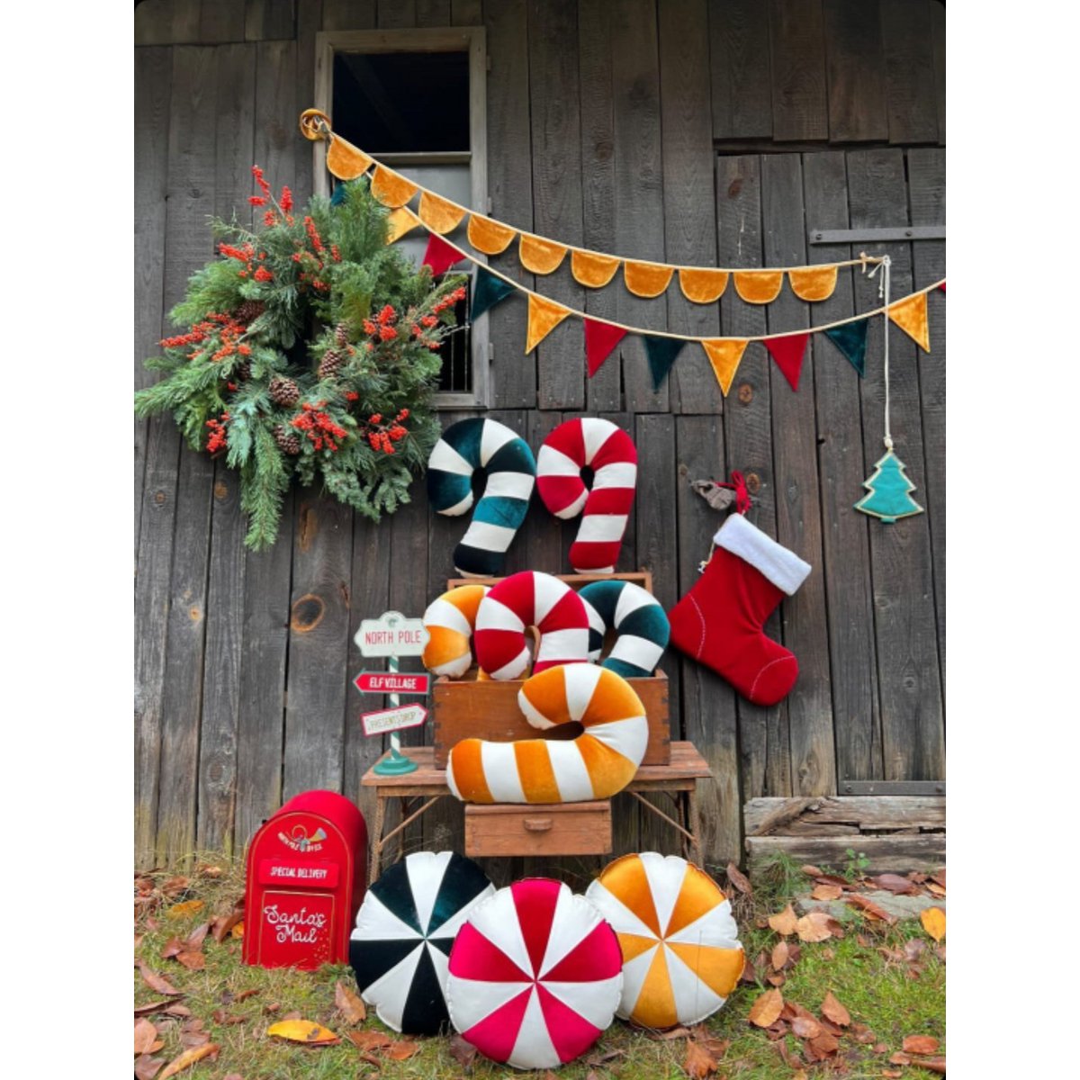 Moi Mili Sierkussen Candycane  – Rood