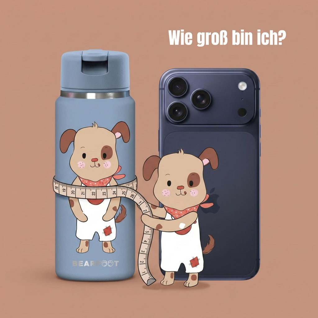 TINY Thermo kinderdrinkfles RVS - hond blauw