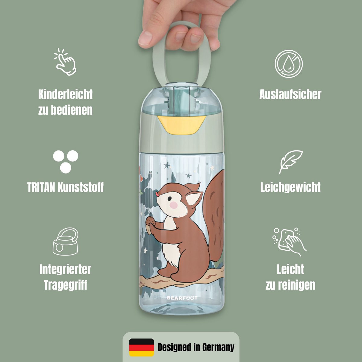 Kinderwaterfles, lichte waterfles-Eekhoorn Salie