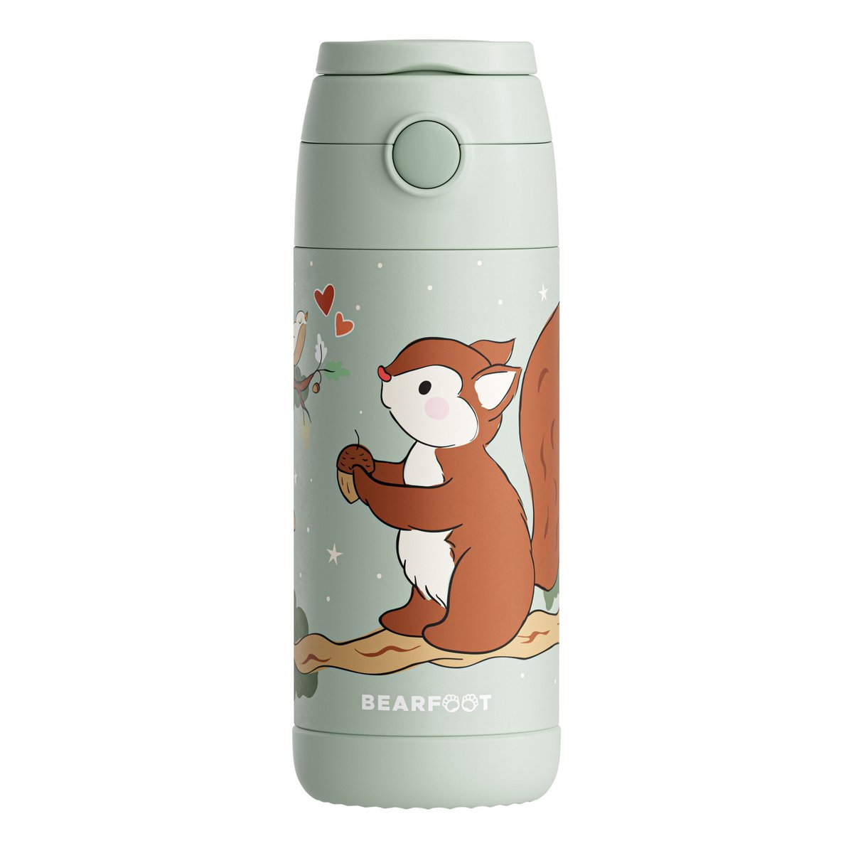 Thermo kinderdrinkfles RVS - eekhoorngroen