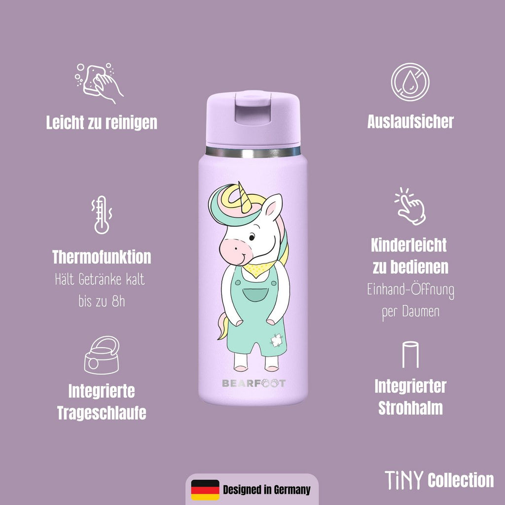 TINY Thermo kinderdrinkfles RVS - eenhoorn