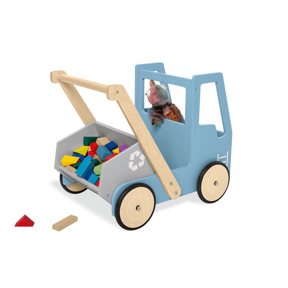 Houten Recycle Truck loopwagen