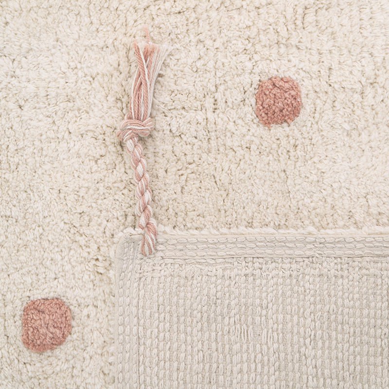 NÜMI Roze nude kindertapijt met stippen