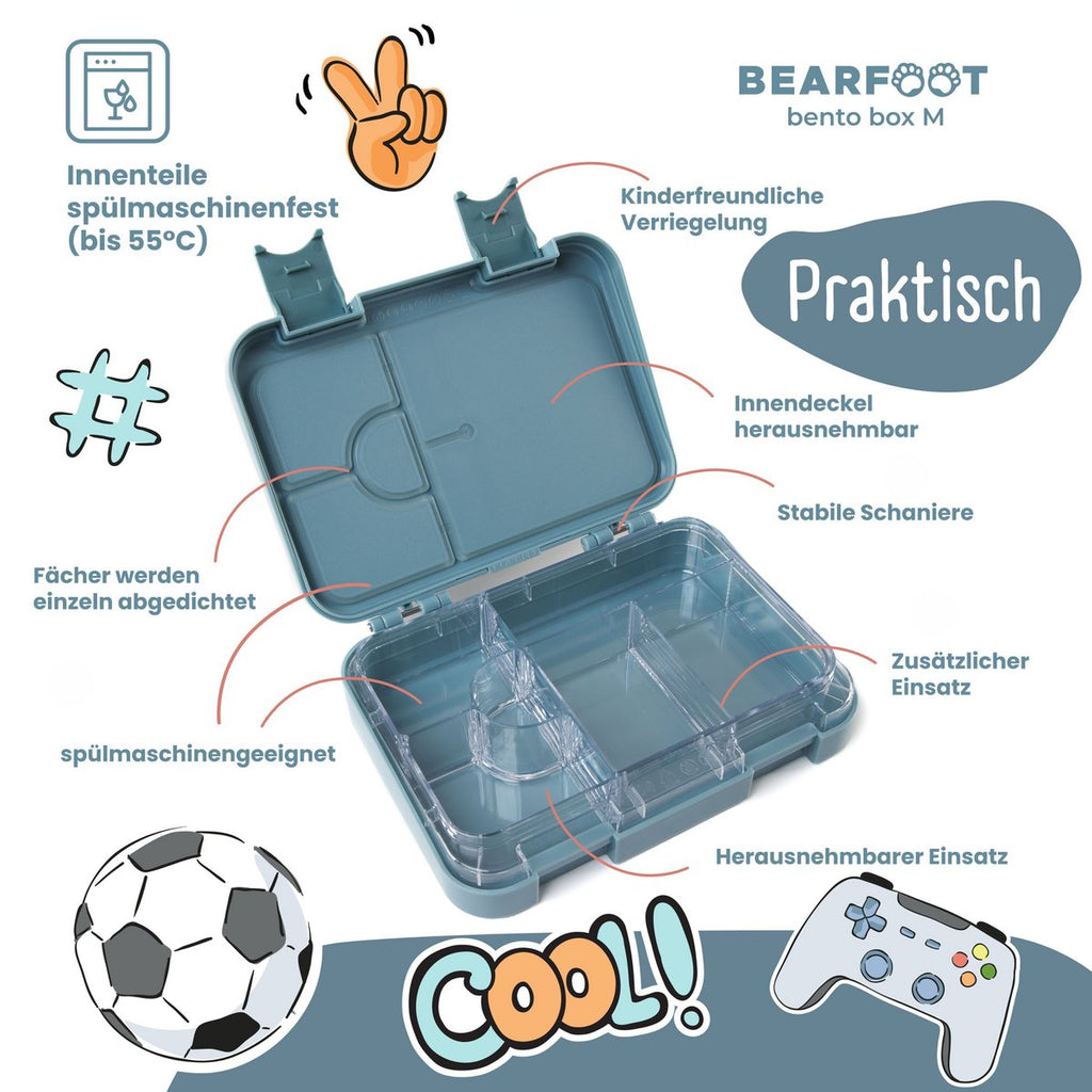 Kinderlunchbox met vakken, lunchbox, bentobox - spel