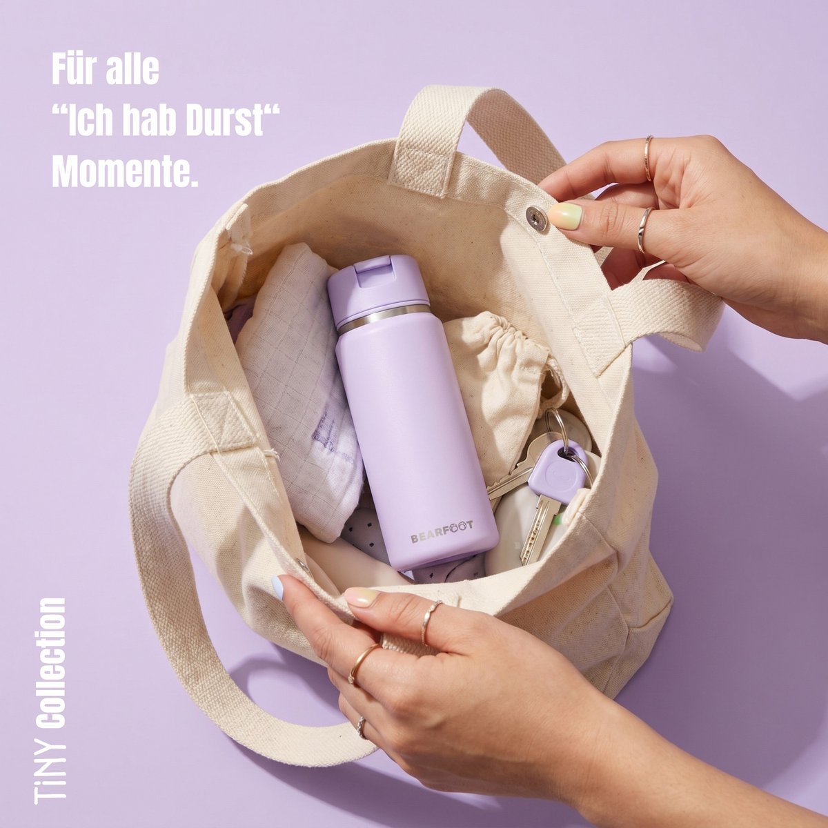 TINY Thermo Kinderdrinkfles RVS - Paars