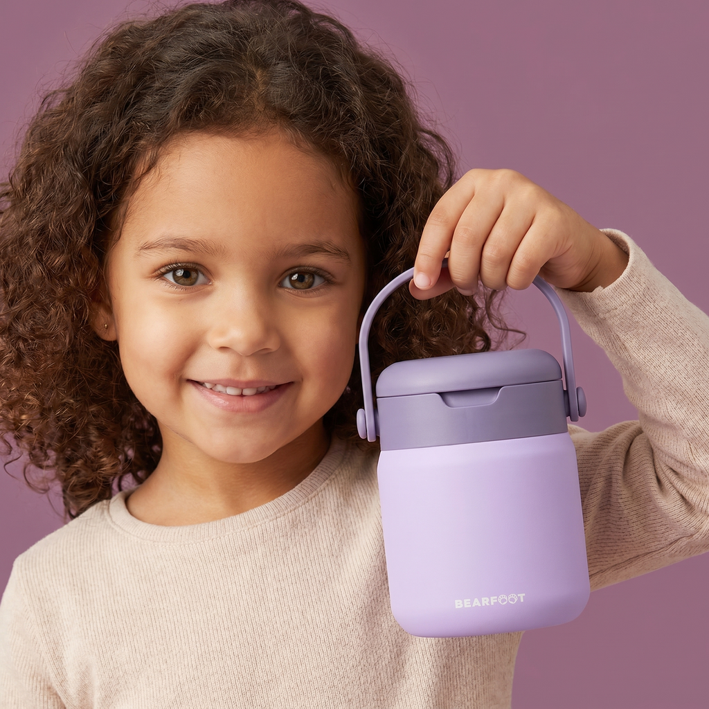 Thermoscontainer kinder RVS - paars
