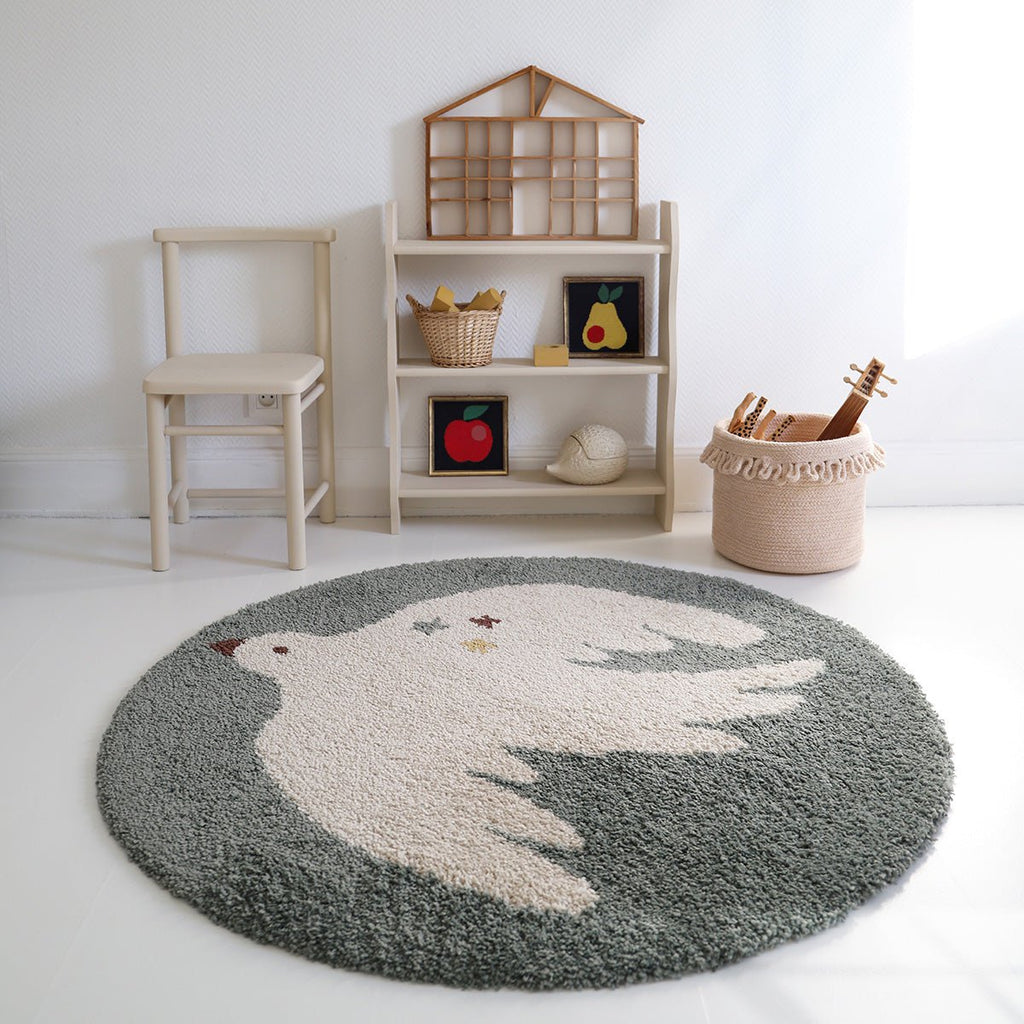 Small Bird Bird Bohemian Bird Aqua Bird Tapijt