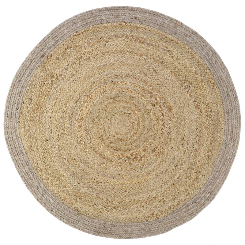 YHUKI TAUPE L jute- en wollen vloerkleden
