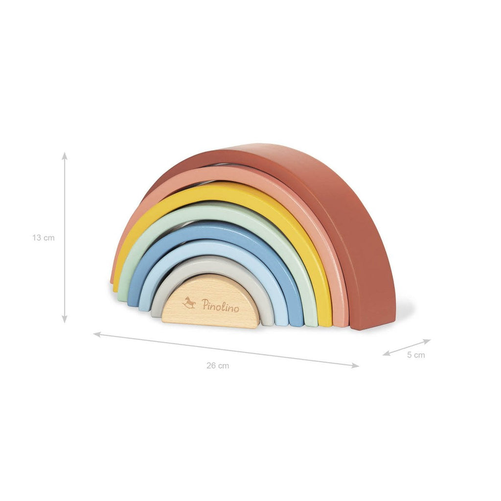Houten stapel regenboog Ruby