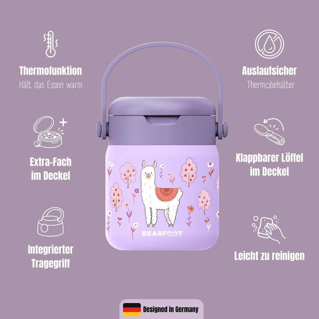 Thermoscontainer kinder RVS - lama paars