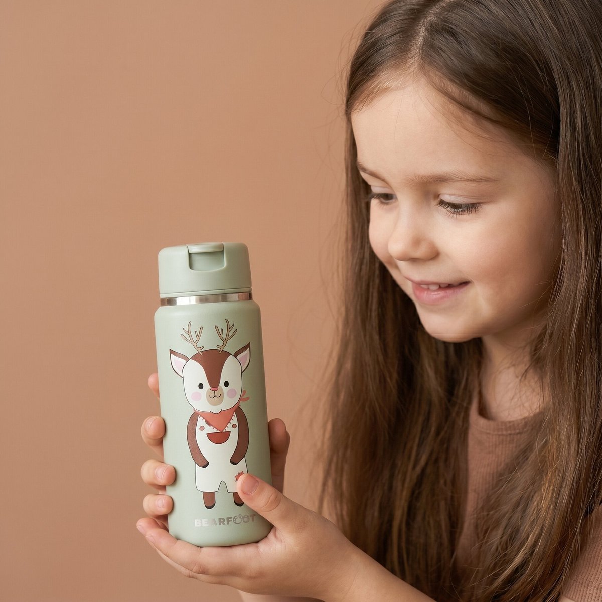 TINY Thermo Kinderdrinkfles RVS - Hert