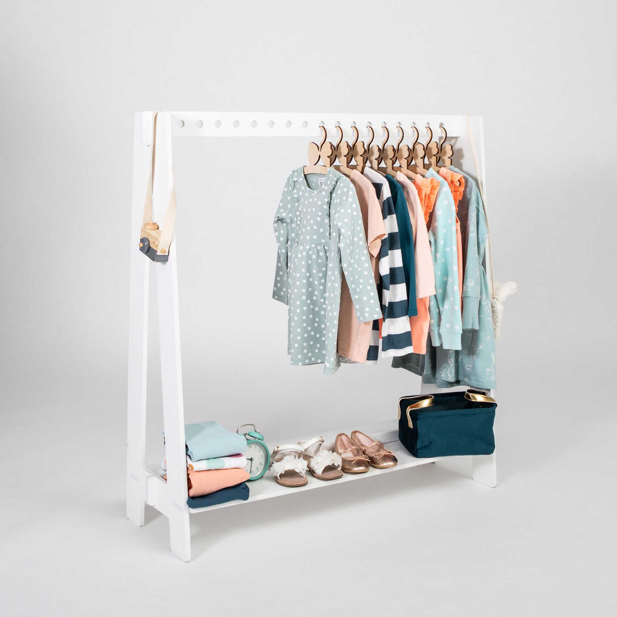 Houten Kinder Kledingrek