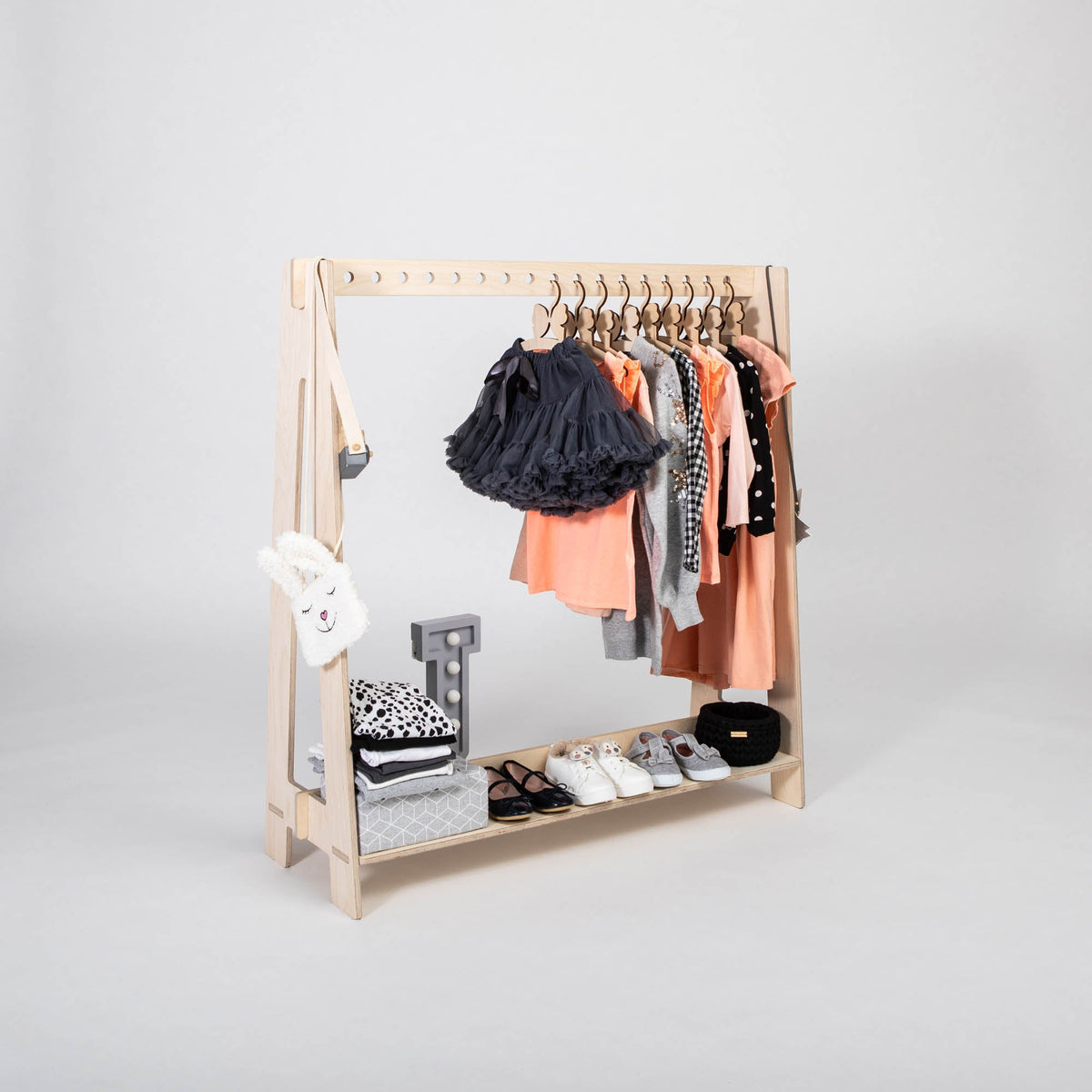 Houten Kinder Kledingrek