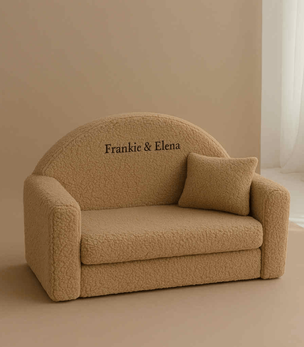 Gepersonaliseerde teddy fauteuil grijs