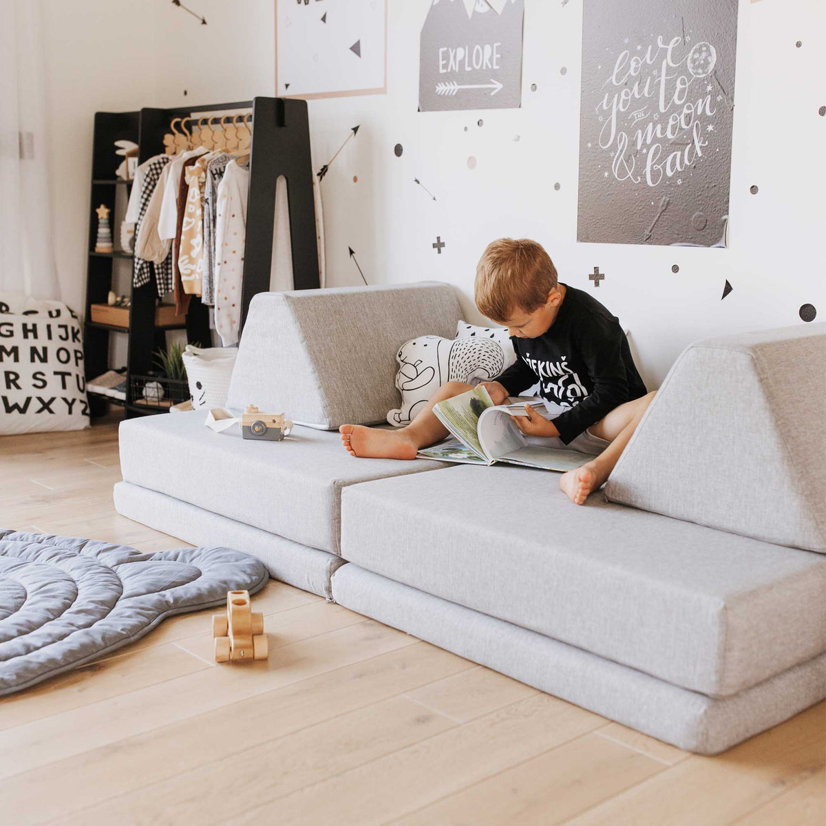 Activity Play Couch-Speelbank grijs