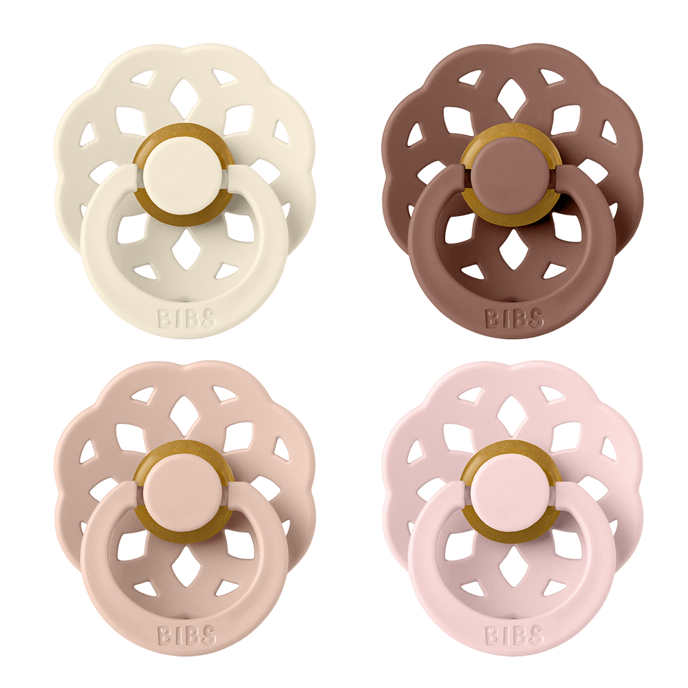 Bibs Bohème maat 1 Ivory, Blush, Woodchuck en Blossom 4 pack
