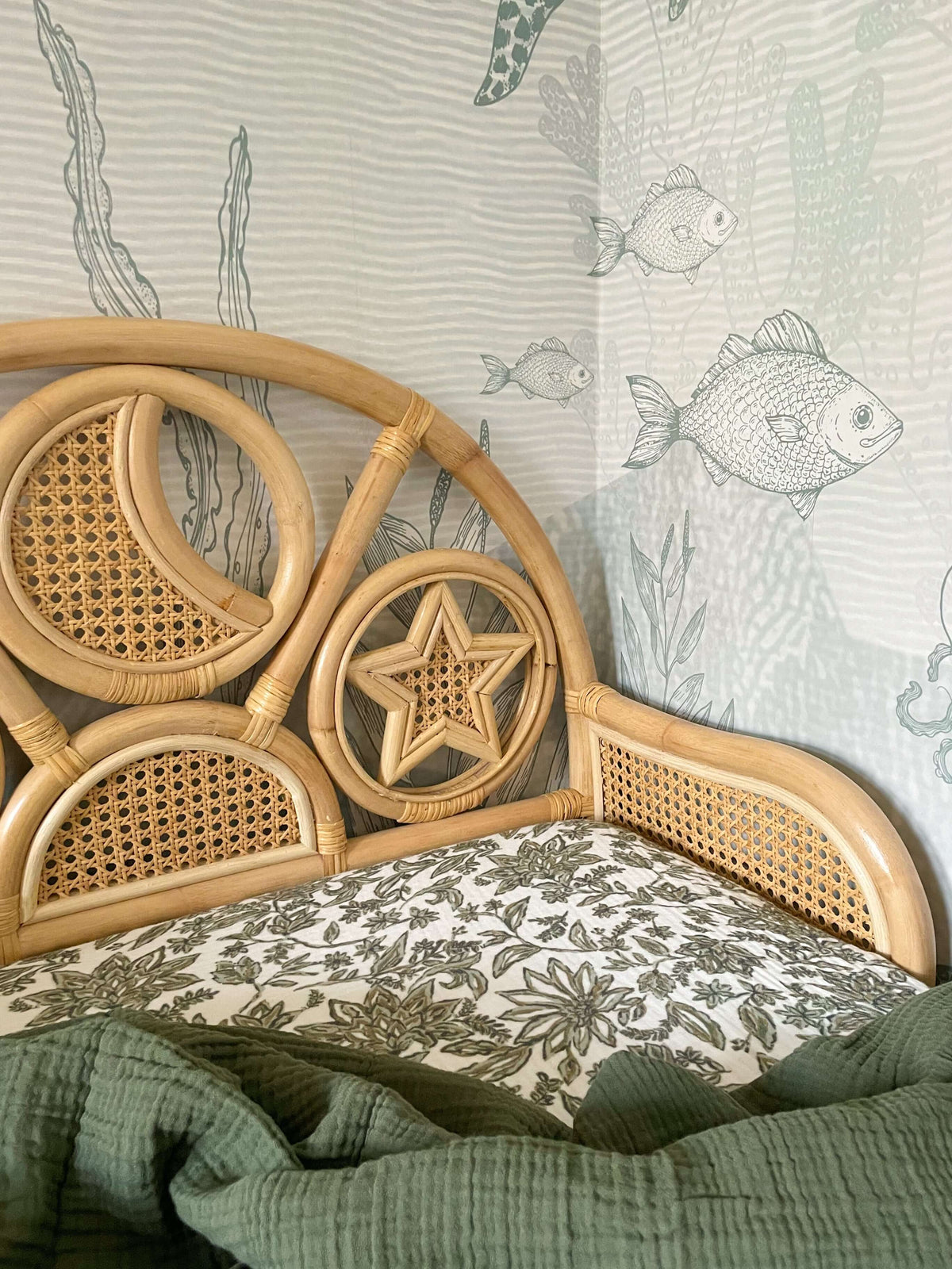 Oliver Teddy Rotan peuterbed 2 in 1