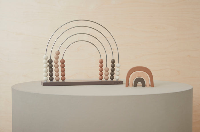 OYOY Mini Rainbow Houten Rammelaar