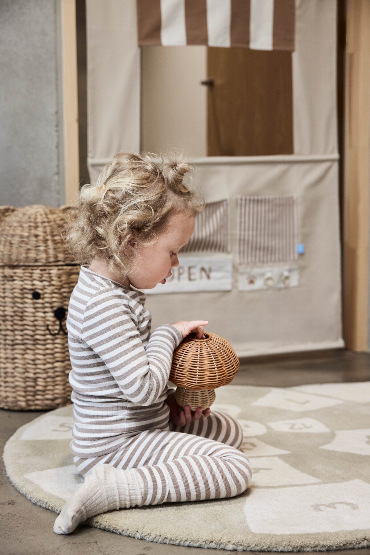 OYOY Mini Mushroom Rattan Nachtlamp
