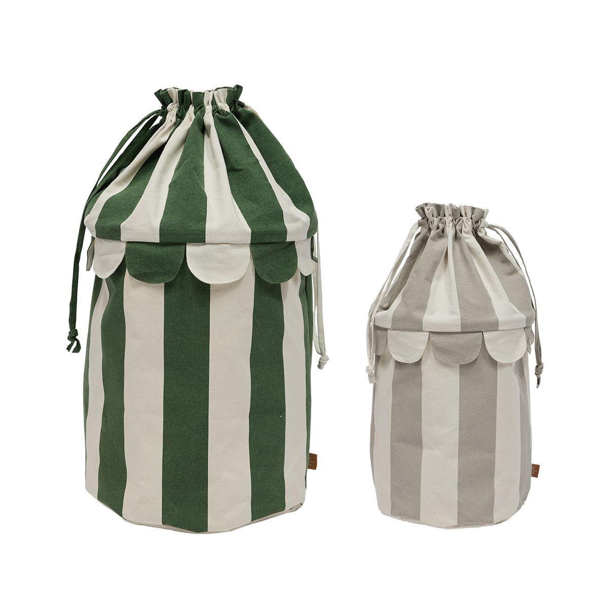 Circus baskets - Set/2 groen beige
