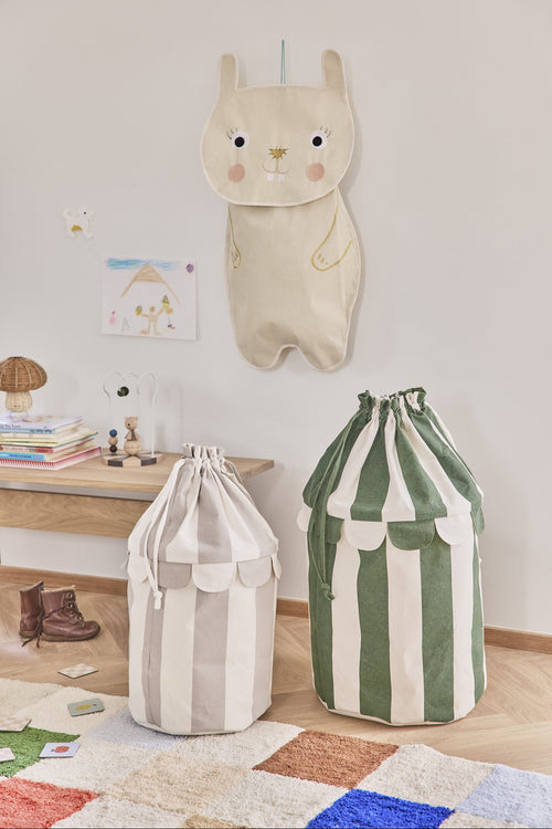 Circus baskets - Set/2 groen beige