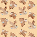 Kinderbehang Meet me at the Wall - Owl - Creme - Aniek Bartels
