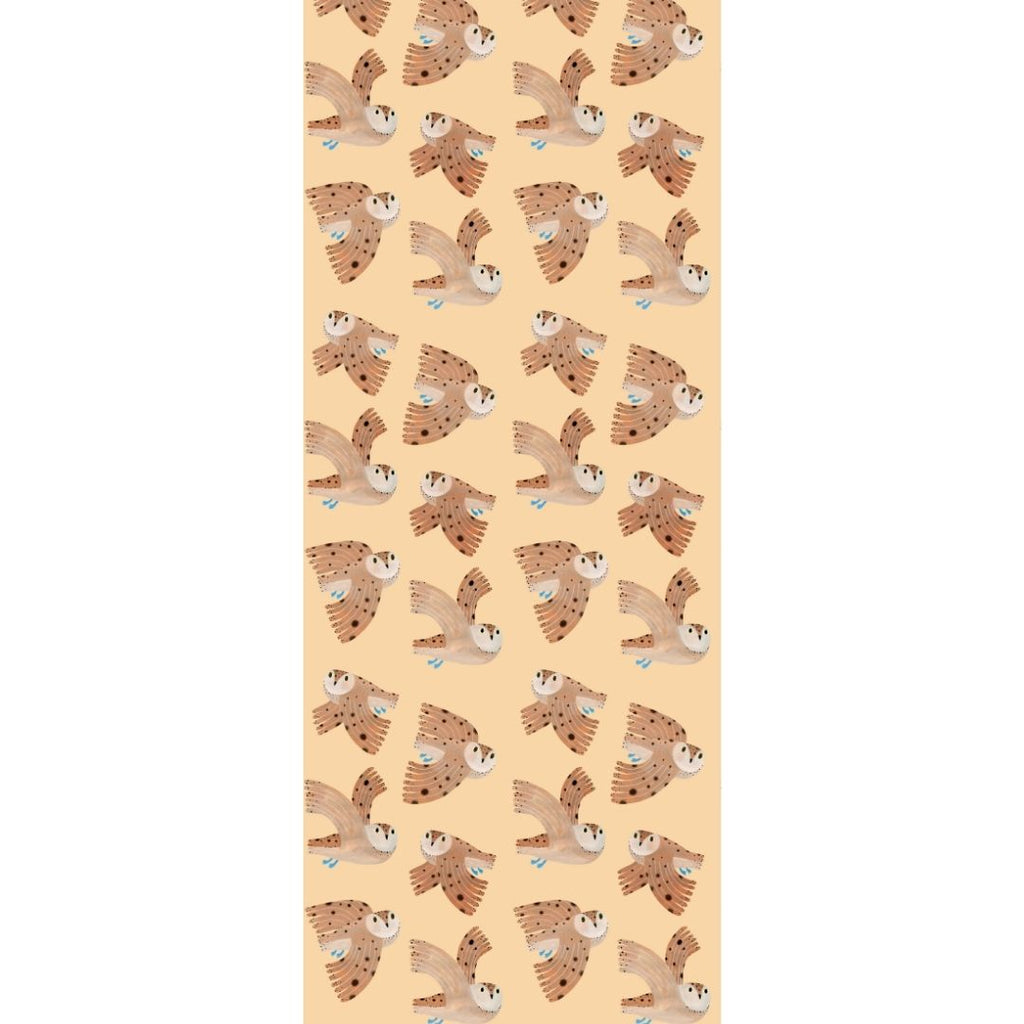 Kinderbehang Meet me at the Wall - Owl - Creme - Aniek Bartels