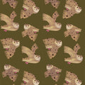 Kinderbehang Meet me at the Wall - Owl - Fern - Aniek Bartels