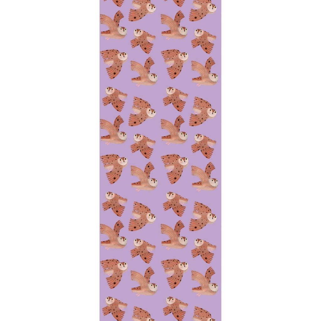 Kinderbehang Meet me at the Wall - Owl - Lilac - Aniek Bartels