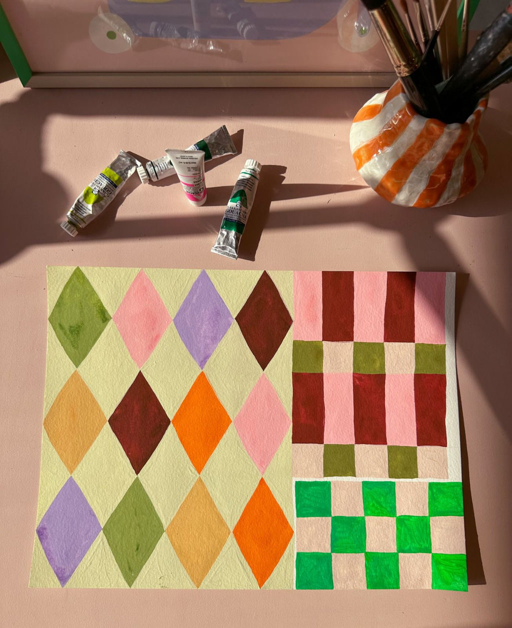Kinderbehang Meet me at the Wall - Harlequin multicolor - Aniek Bartels