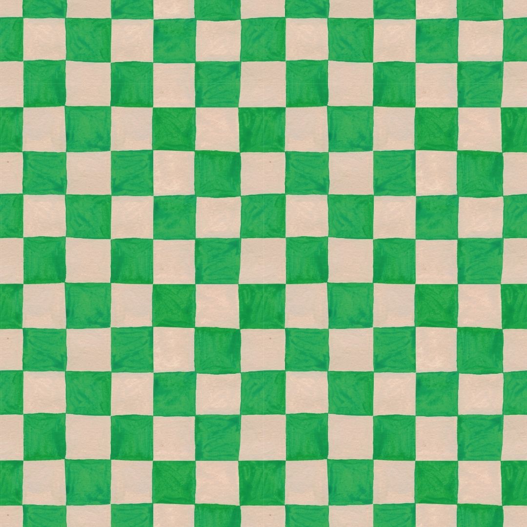 Behangstaal Meet me at the Wall - Square blocks green - Aniek Bartels