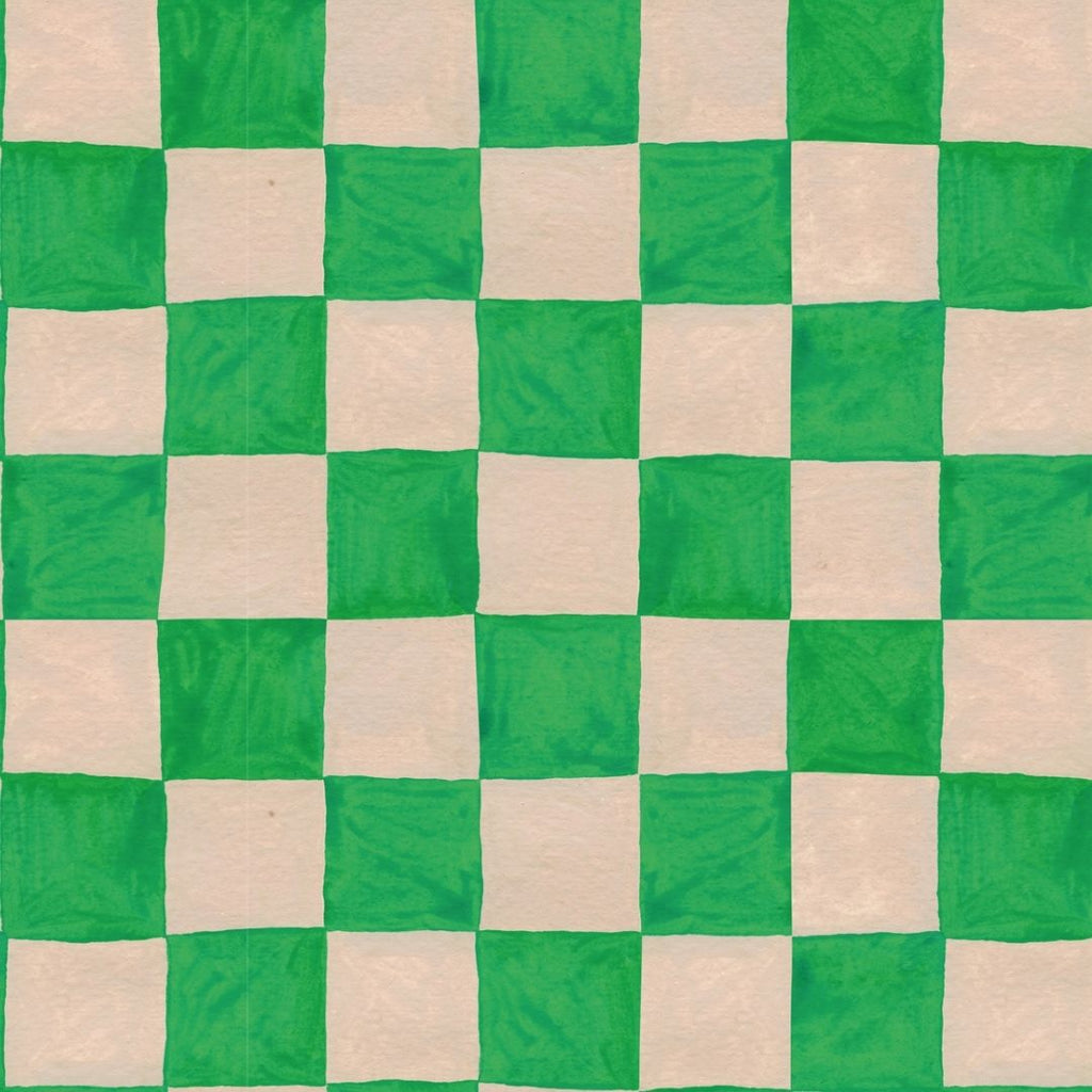 Behangstaal Meet me at the Wall - Square blocks green - Aniek Bartels