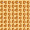 Behangstaal Meet me at the Wall - Lion head - Butter Yellow - Aniek Bartels